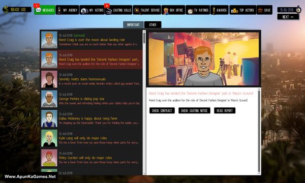Cattle Call: Hollywood Talent Manager Screenshot 1, Full Version, PC Game, Download Free