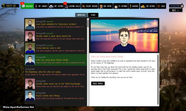 Cattle Call: Hollywood Talent Manager Screenshot 2, Full Version, PC Game, Download Free