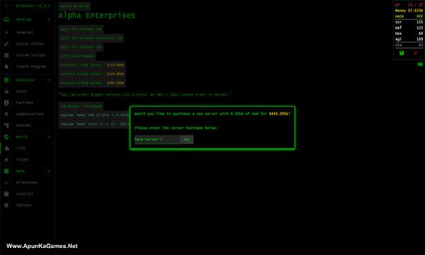 Bitburner Screenshot 3, Full Version, PC Game, Download Free